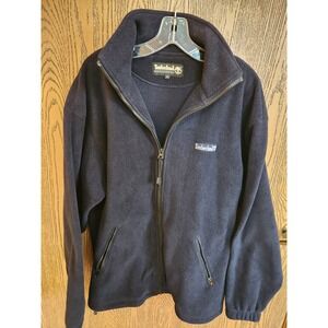 Timberland Men's Fleece Long Sleeve Full Zip Jacket Black Pockets Size XXL